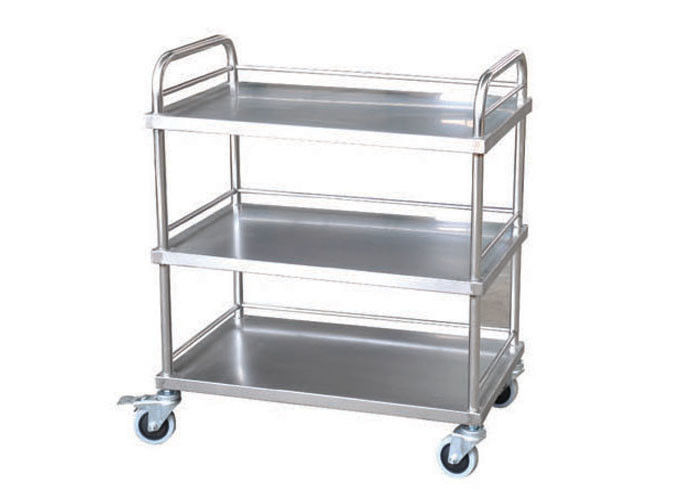 3 Layers Stainless Steel Medical Trolley Treatment Cart Hospital Cart (ALS-SS03)