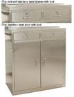 300*1750mm Hospital Stainless Steel Medical Cabinet Wardrobe Cabinet With Lock