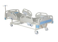 Two Function Medical Adjustable Hospital Manual Bed , Icu Bed With Wheels
